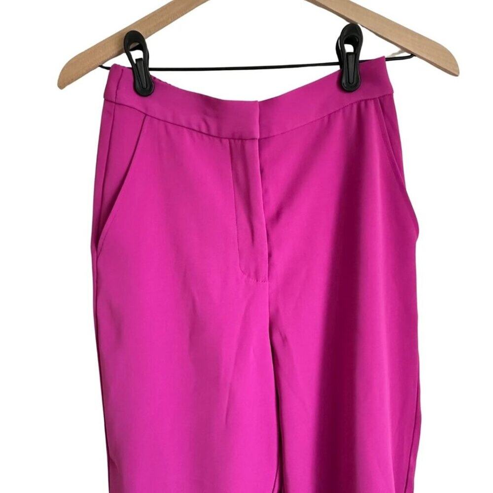 WAYF Pants with Feathers at Leg Hem Fuchsia XS - Picture 3 of 9